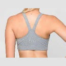 DK Active Adorn Grey Sports Bra - Exercise Fitness Gym Wear Training Comfort - Gym Gear Australia