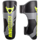 Ringhorns Charger Shin Guards - Black/Neo Yellow MMA Kickboxing Muay Thai - Gym Gear Australia