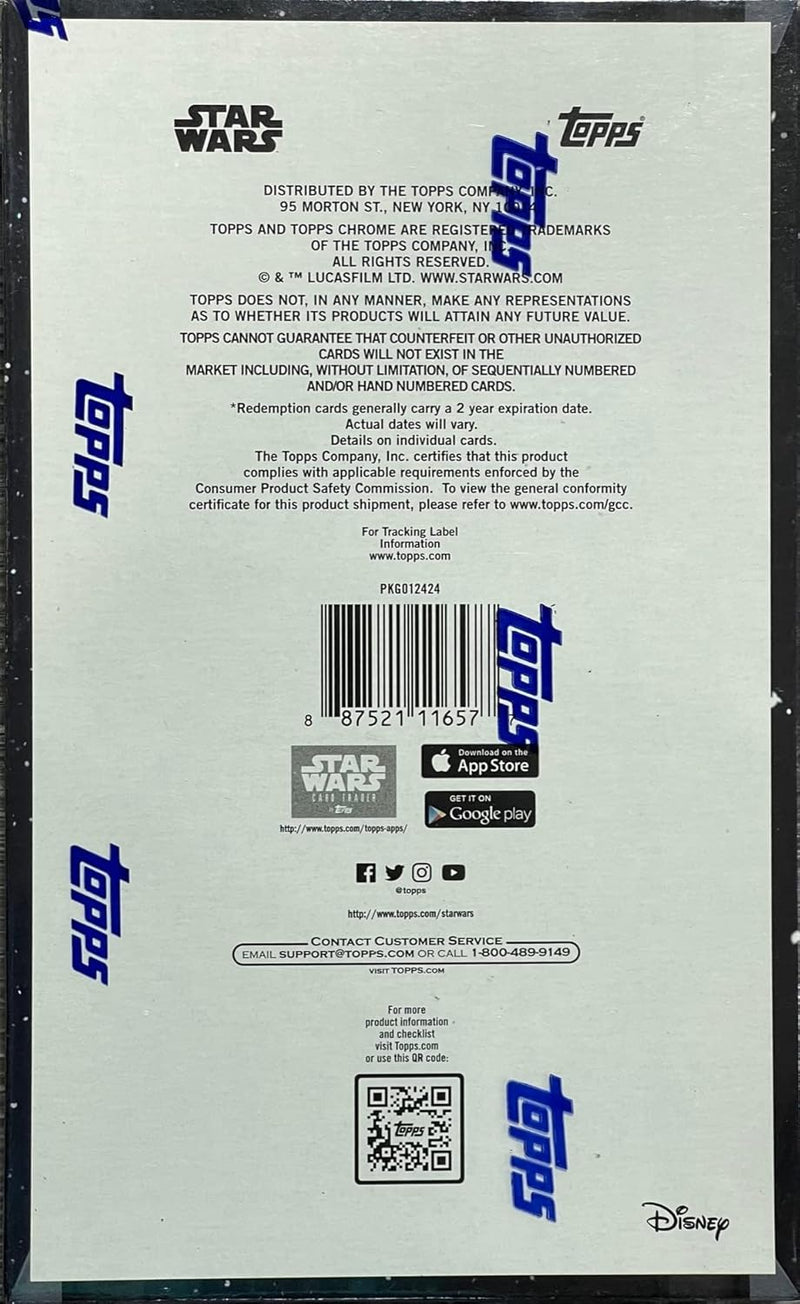 2023 Topps Star Wars Chrome Trading Card Hobby Box 1 Autograph Per Box