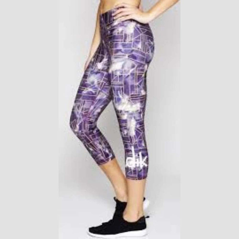 DK Active Journey Geo Print Tights - Fitness Exercise Gym Wear Comfort Training - Gym Gear Australia