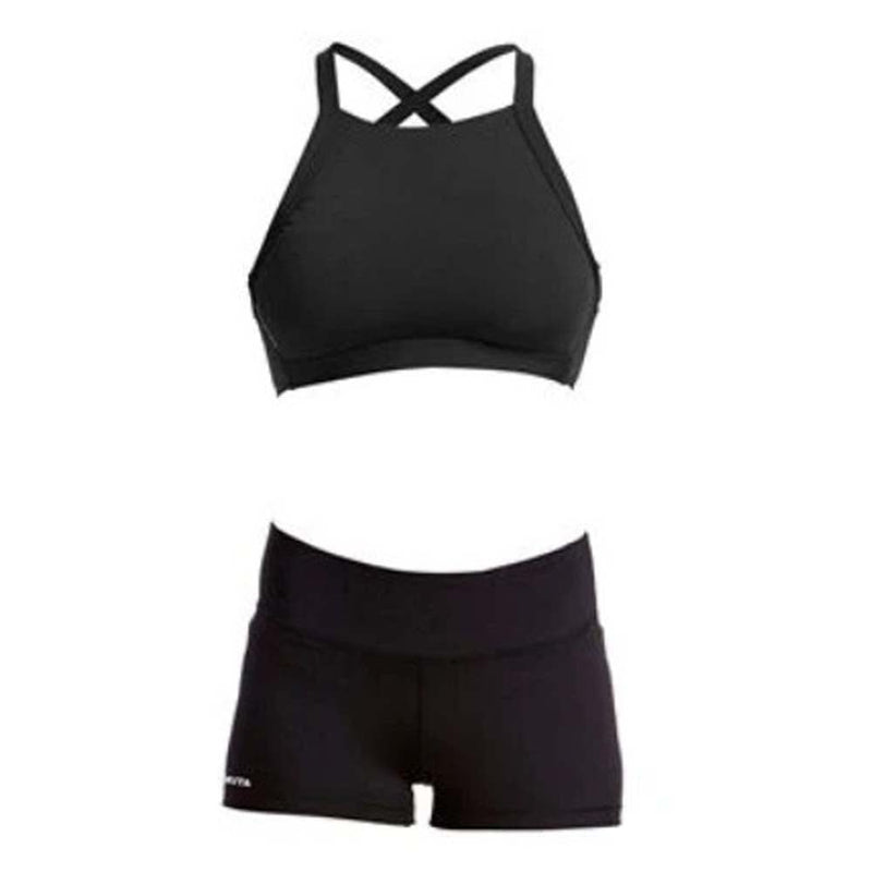 Funkita 2 Piece Black Ladies Swimwear, - Swimming Beachwear Boyleg Training - Gym Gear Australia