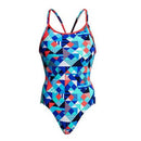 Funkita Check Republic Diamond Back One Piece Swimwear - Swimming Beachwear - Gym Gear Australia