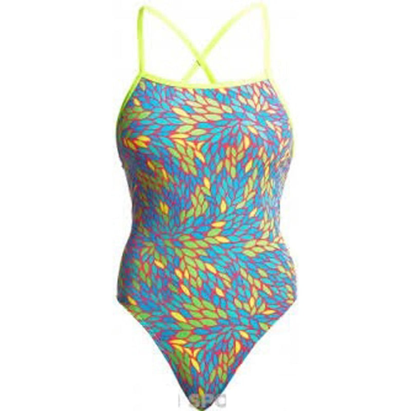 Funkita Leave Me Tie Up Ladies One Piece Swimwear Beachwear Multicolor - Gym Gear Australia