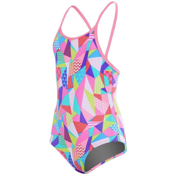 Funkita Pastel Patch Toddler Girls One Piece Swimwear Beachwear Multicolor - Gym Gear Australia