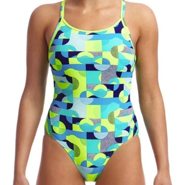 Funkita Sandstorm Diamond Back Girls and Ladies Swimwear - Swimming Beachwear - Gym Gear Australia