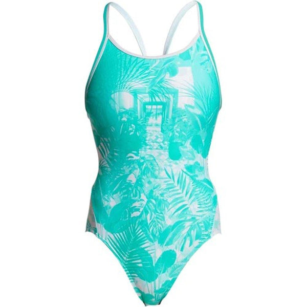 Funkita Tropical Sunrise Diamond Back Ladies Swimwear - Swimming Beachwear - Gym Gear Australia