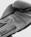 Ringhorns Destroyer Boxing Gloves - Leather - Black/Grey MMA Muay Thai Kickboxing - Gym Gear Australia