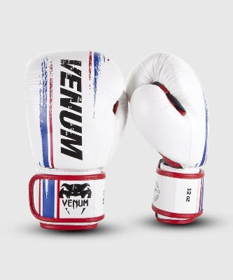 VENUM BANGKOK SPIRIT BOXING GLOVES - NAPPA LEATHER - White - Gym Gear Australia